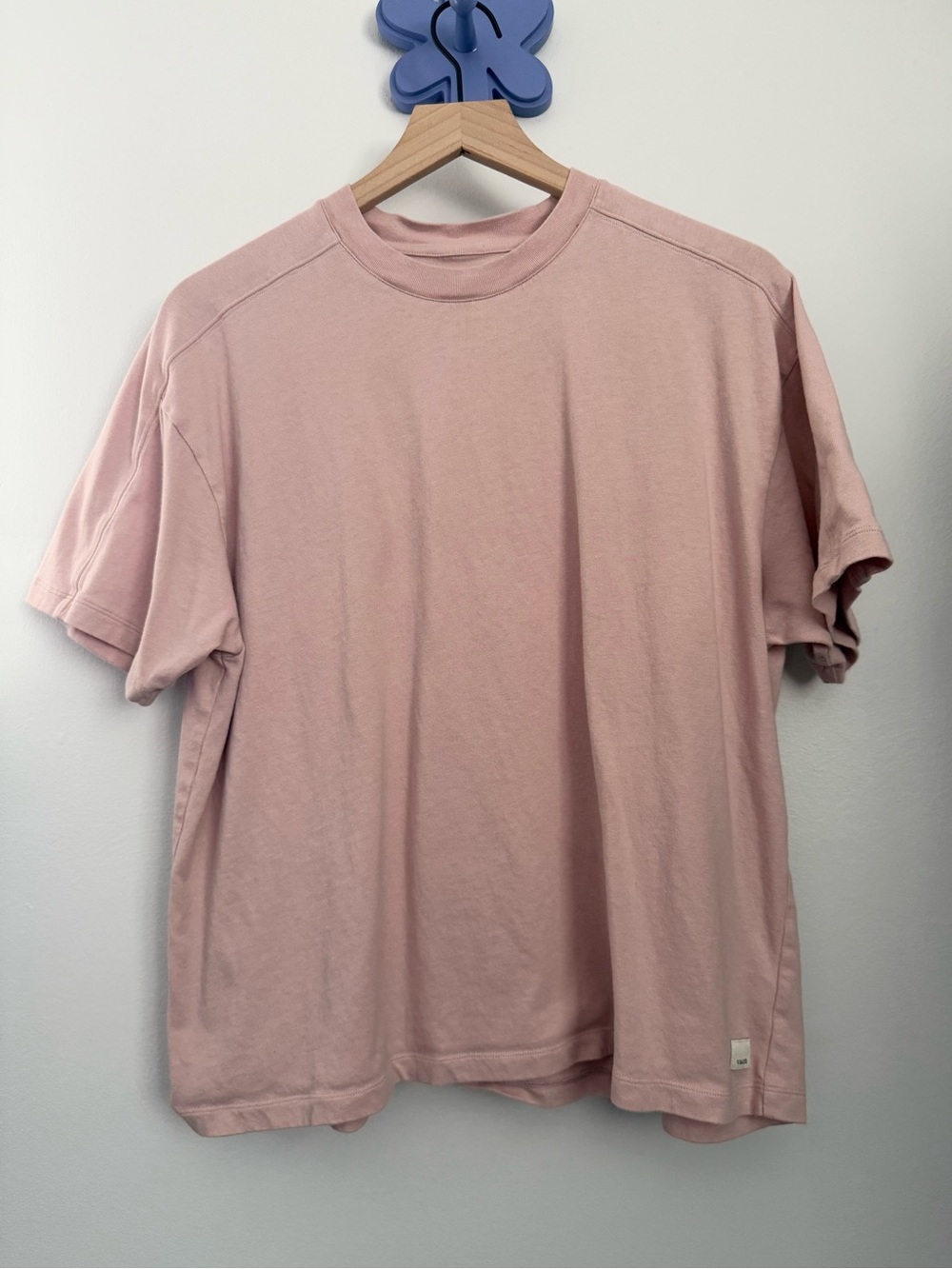 Vuori Women’s Large/XL Light Mauve Pink Short Sleeve Tee Oversized Relaxed